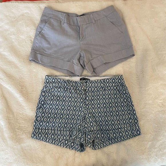 Dear John Pants - 2-pack of Dear John 4" Shorts - Size 29 - Pinstripe and ikat pattern Mid-Rise